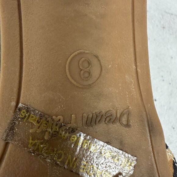 Dream Pairs Womens Leopard Print Ankle Strap Pointed Flats Size 8 - Picture 7 of 8